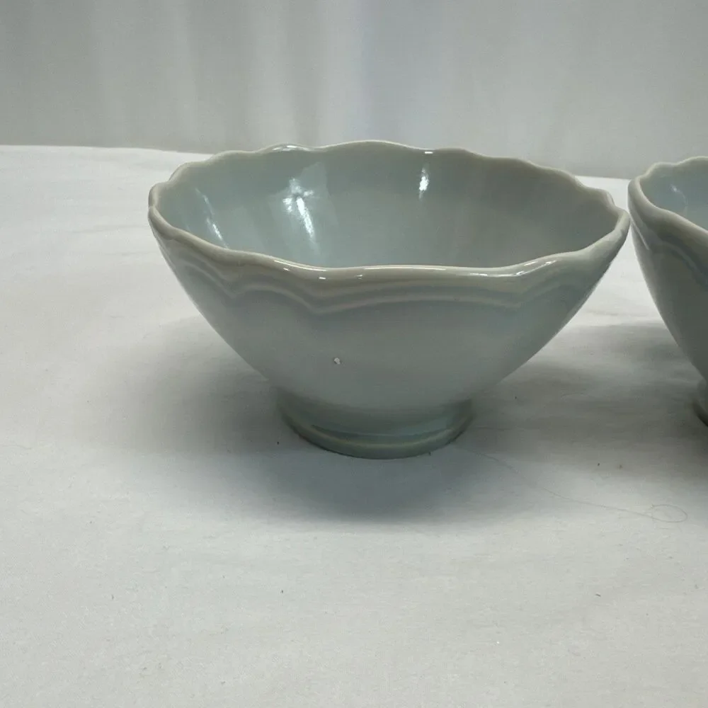 Matceramica Catarina de Braganca Blue Footed Soup Cereal Bowl Set Of 2